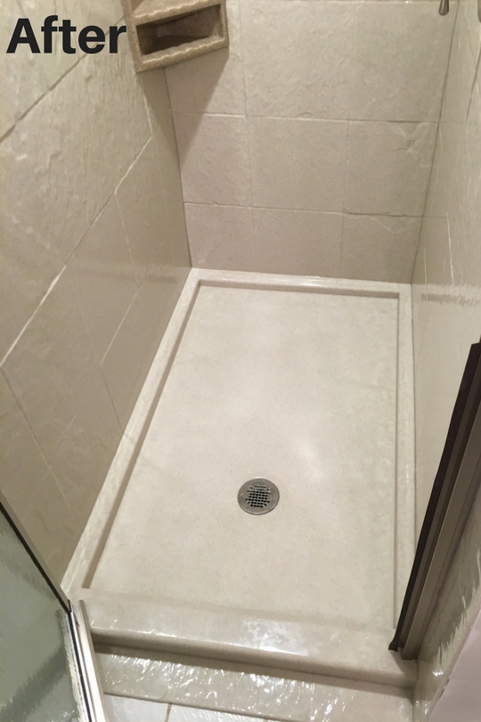 Moldy Tile Removal and Onyx Replacement