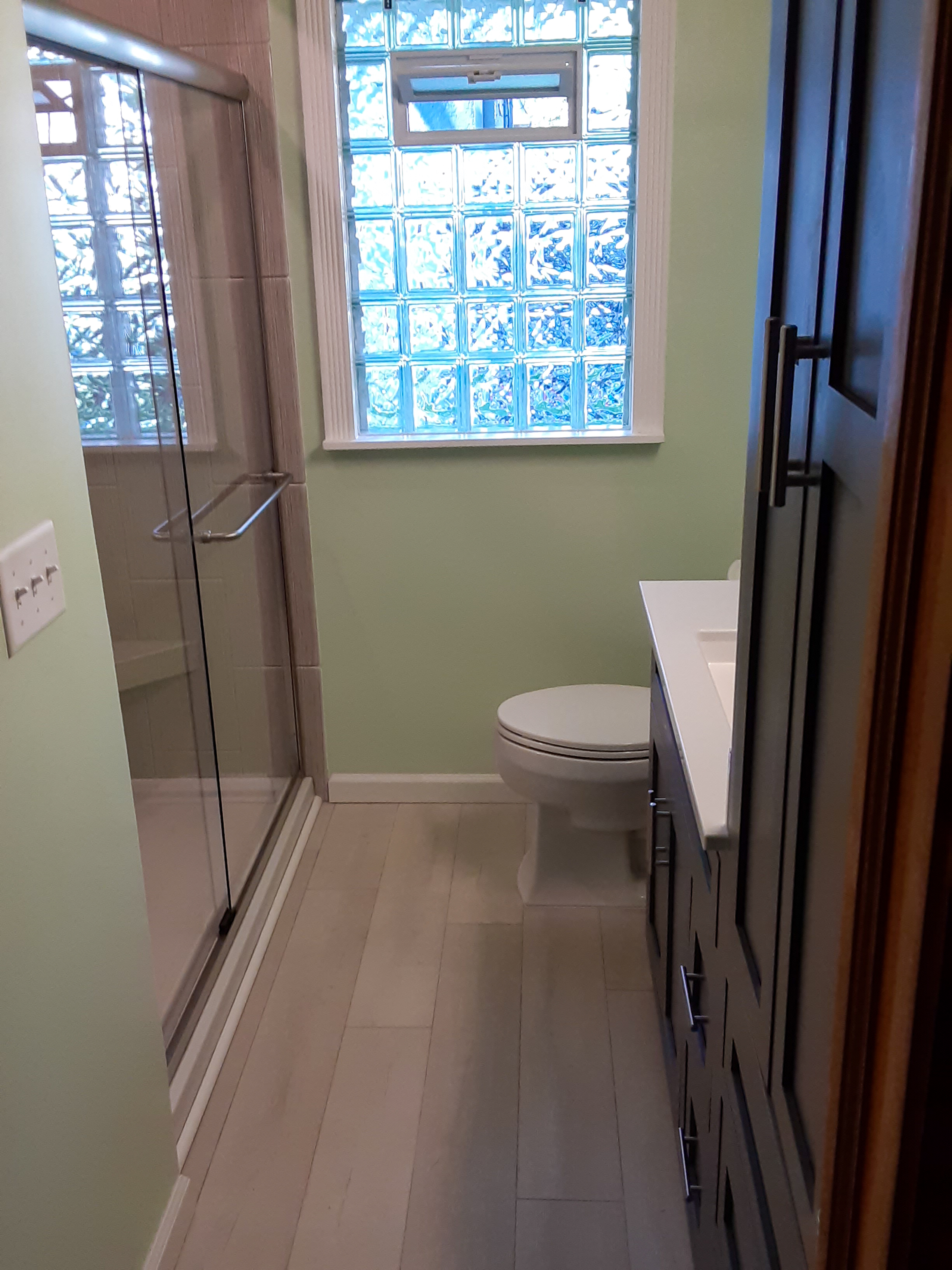 Tile Bathroom to Groutless Bathroom Materials