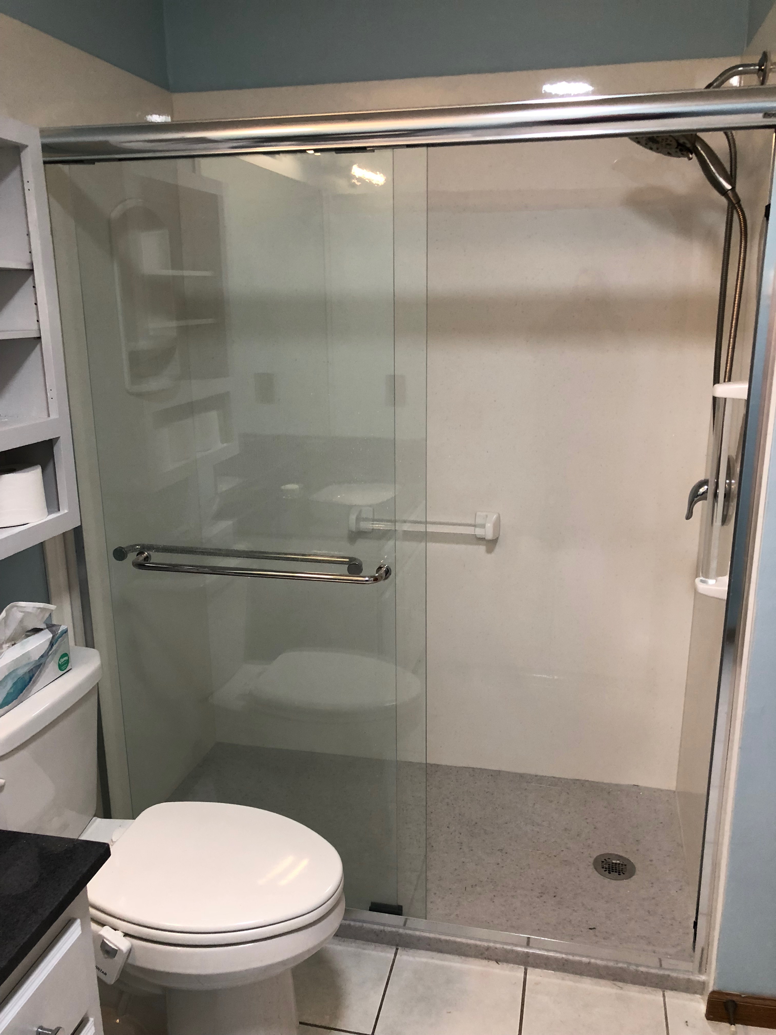Tub to Shower Conversion with Custom Glass