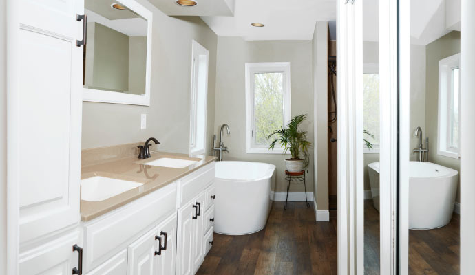 A renovated bathroom