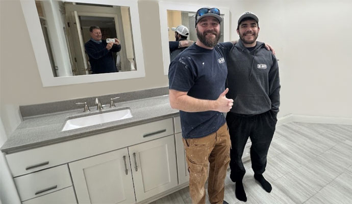 Bathroom remodel contractors in remodeled bathroom Bathroom remodel contractors in remodeled bathroom