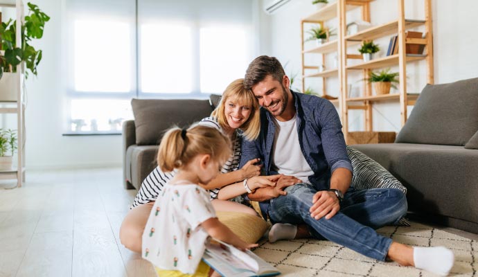 family enjoying together