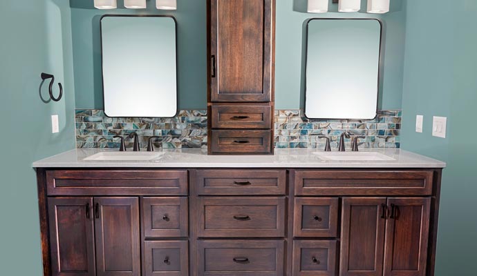 Redesigned bathroom countertop