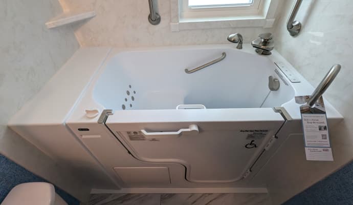 Newly installed bathtub
