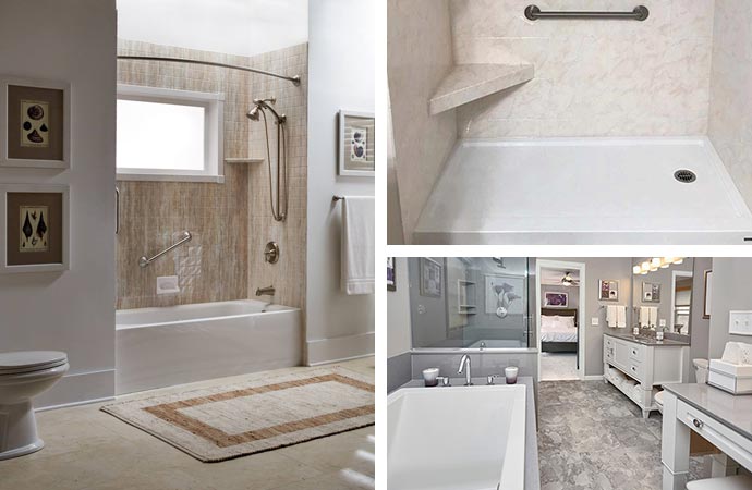 Various types of remodeled bathroom