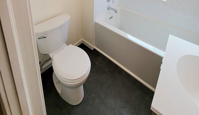 Installed toilet