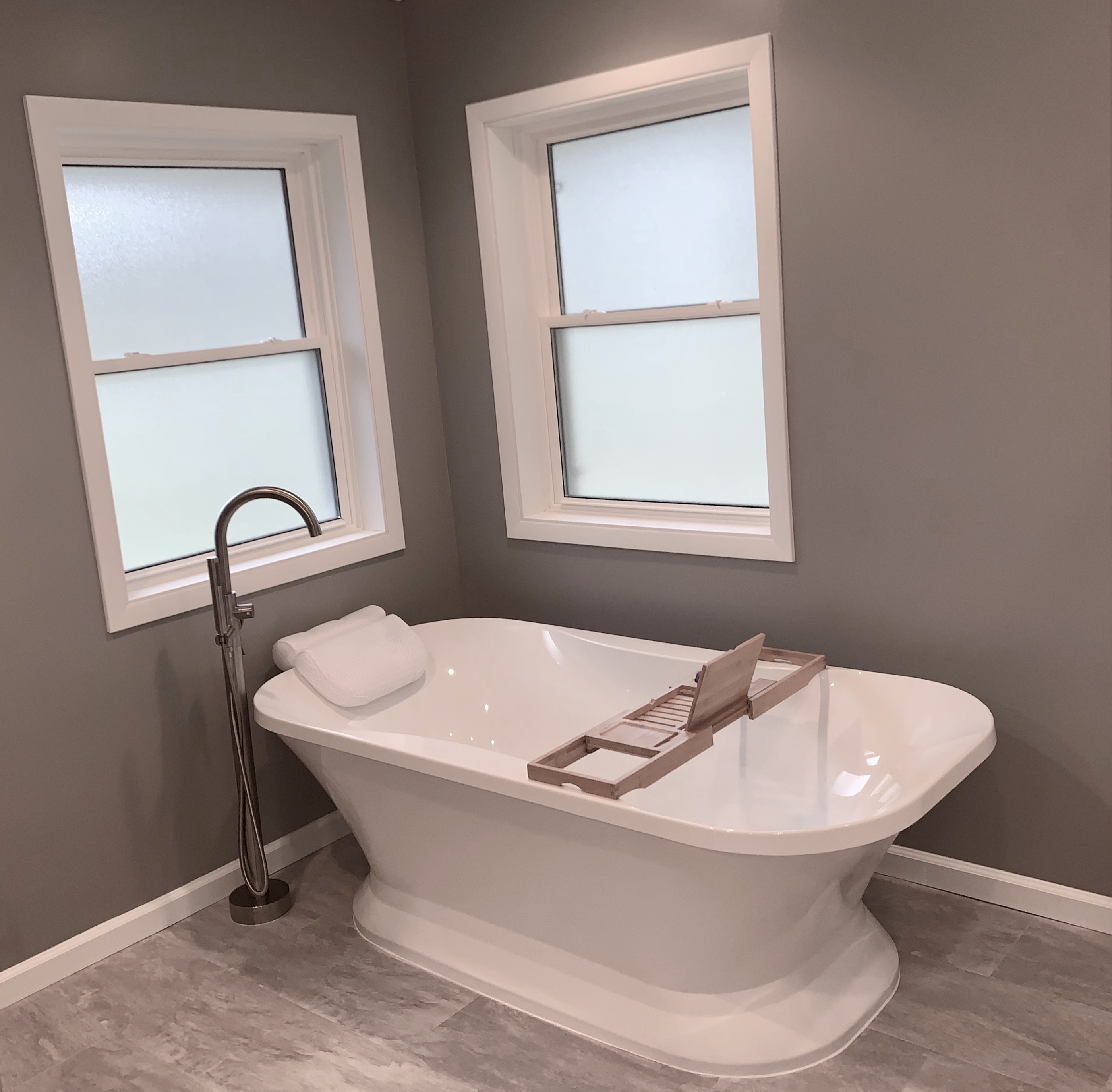 Custom Master Bathroom Remodel with Freestanding Tub and Walk-in Shower