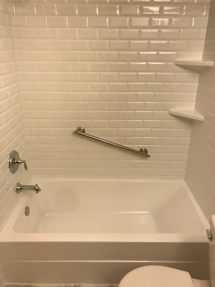 Completed Bathroom Remodeling Projects, White Subway Tile Bathtub Surround