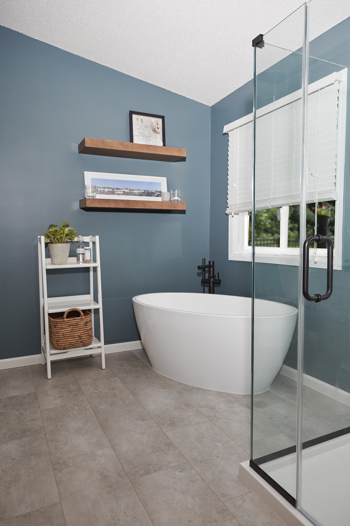 Shower and Freestanding Tub