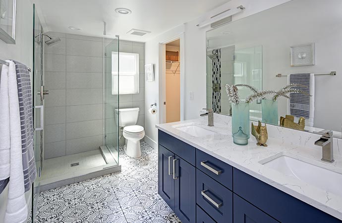 modern bathroom with a beautiful interior