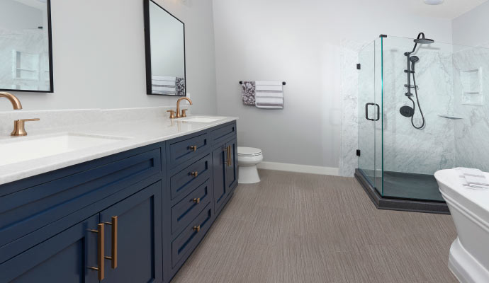 Modern master bathroom