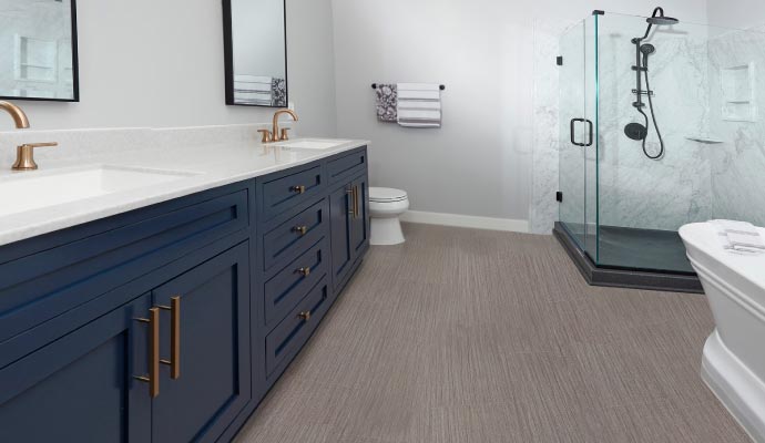 Newly renovated bathroom with modern design