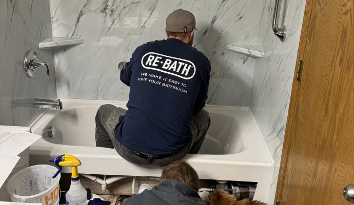 Professional bathtub installation