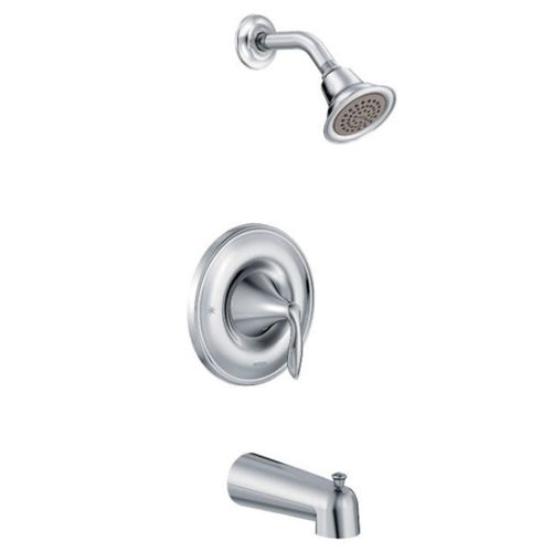 Eva Chrome posi temp Tub Faucet and Valve and Shower Head