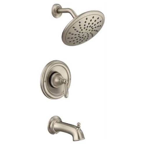Moen brantford brushed nickel posi temp tub faucet and showerhead