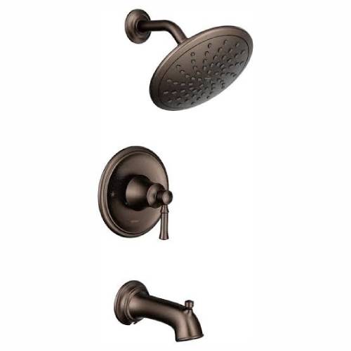 Moen brantford oil rubbed bronze posi temp tub faucet and showerhead