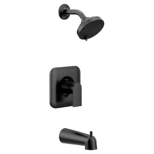 Moen gibson matte black posi temp tub faucet and showerhead