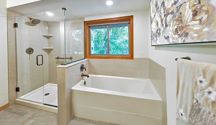 Remodelled master bathroom