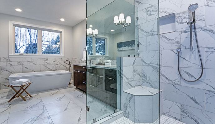 Remodelled modern bathroom