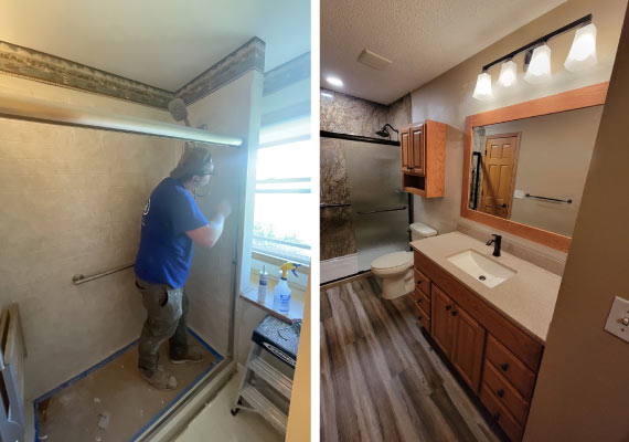 Modern Bathroom Makeover Professional Team Effort