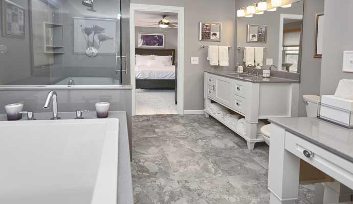 Updgraded space inside bathroom