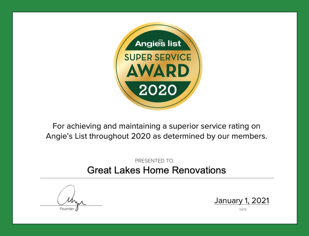 Angie list certificate