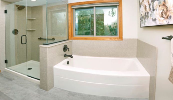 Well decorated guest bathroom